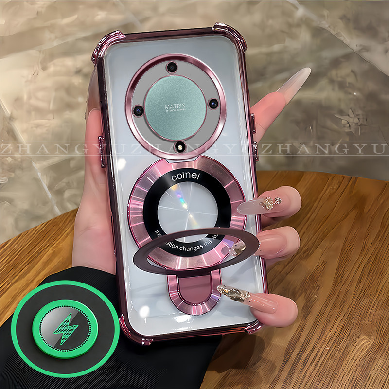 เหมาะสําหรับ Honor X9A X9B X9C เคสโทรศัพท์ใหม่แม่เหล็กยึดกันกระแทกปลอก SJ09