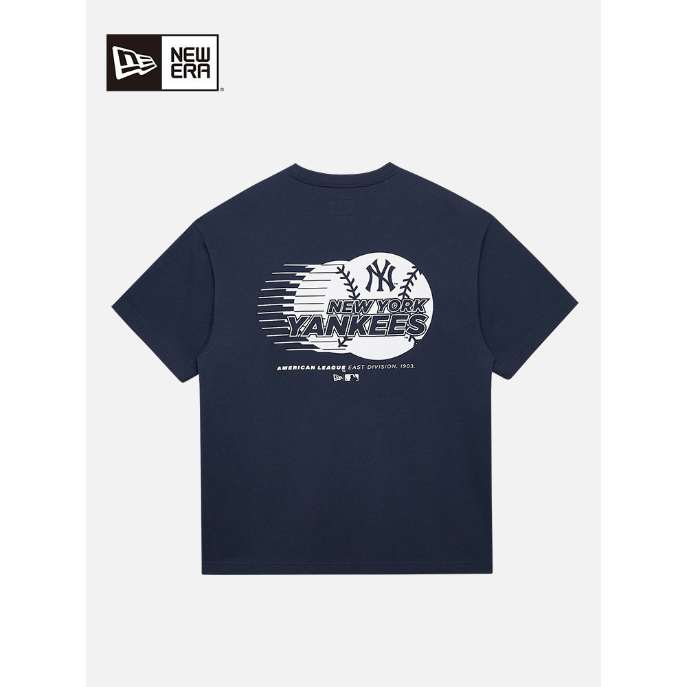 MBL คอลูกเรืออเมริกันเบสบอลพิมพ์ผู้ชายและผู้หญิงเยาวชน New York casual streetwear กีฬาลูกเรือคอแขนสั