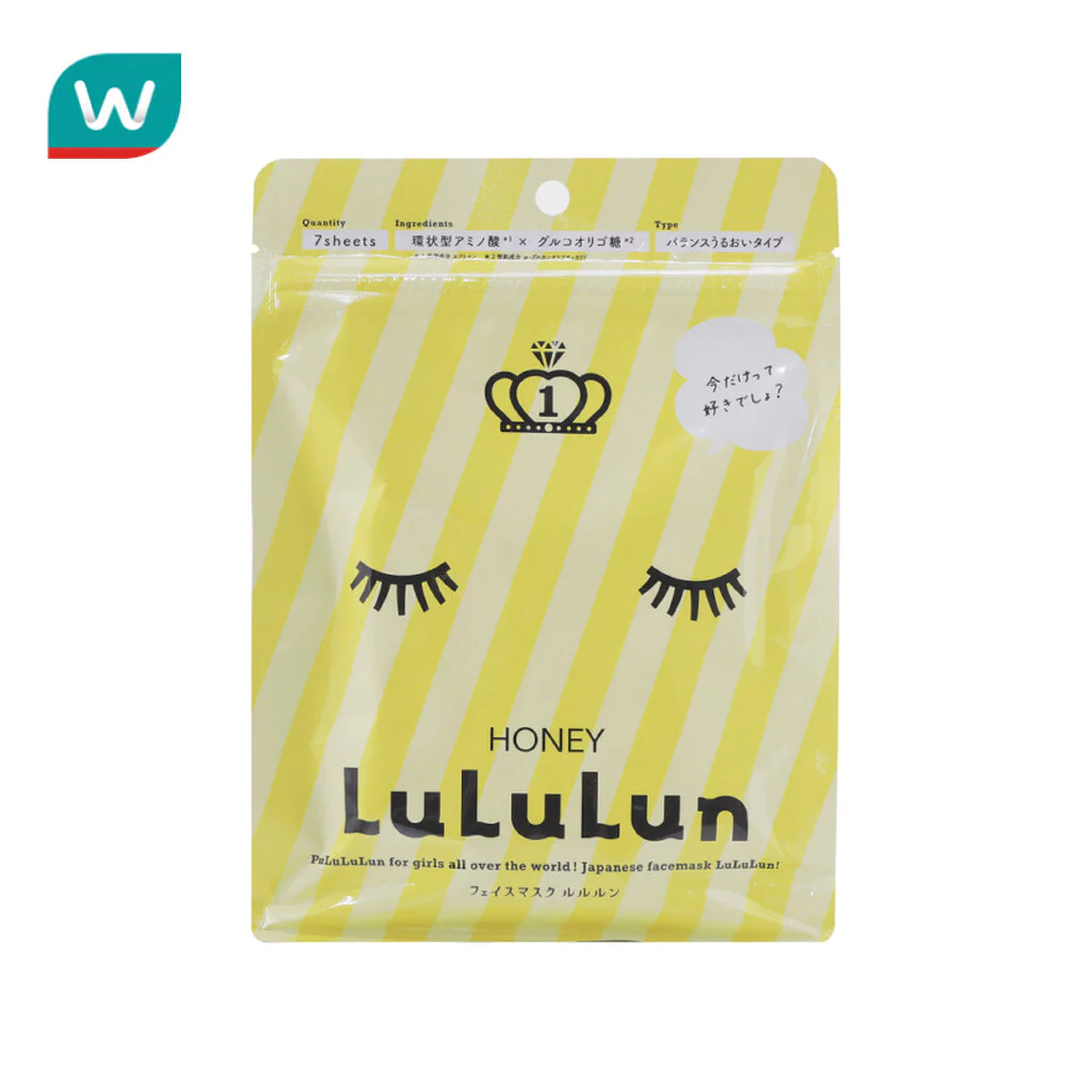 Lululun ลูลูลูน เฟซ มาสก์ ลูลูลูน 5 ฮันนี่ 7 แผ่น