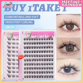 【ซื้อ 1 แถม 1】ไม่ต้องใช้ขนตาปลอม ขนตาปลอมติดแน่นพิเศษ ไม่ต้องใช้กาว ต่อขนตา Kuesicr