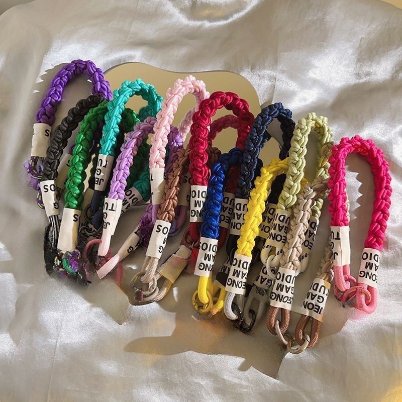 Dopamine Twist Braided Mobile Phone Lanyard Accessories Keychain Universal Backpack Camera Lost Hand Rope _ Bigla School Hall