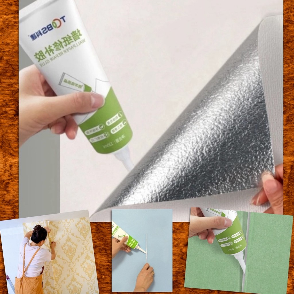 🌷 กาว Wallpaper กาวซ่อม วอลเปเปอร์ ติดวอลเปเปอร์ กาวติดผนัง ยึดติด ซ่อม DIY รุ่นอัพเกรด เพิ่มความเหนียวแน่น 🌷