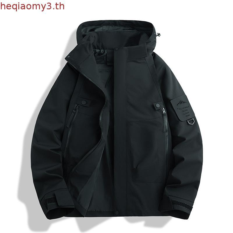 MNO.9 Hooded Jacket 2518 แจ็คเก็ตผ้าร่ม มีฮู้ด กันลม กันแดด เนื้อผ้า2ชั้น มีกระเป๋าหน้า ซิปซ่อน