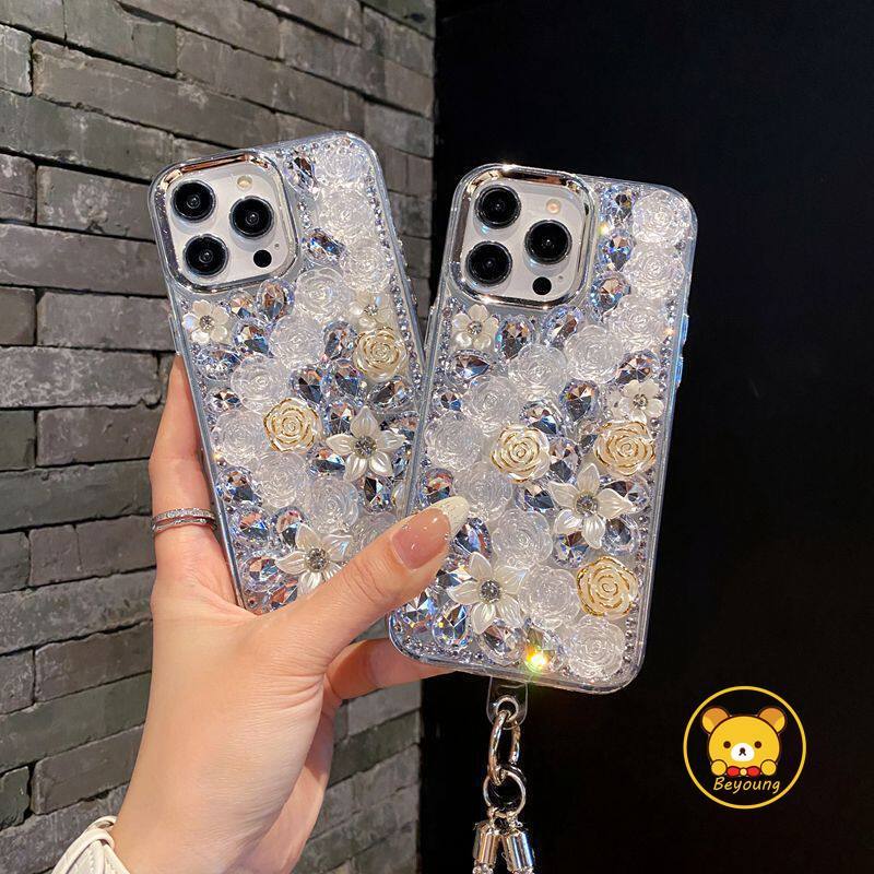 พลอยเทียม ดอกไม้หรูหรา‌ เคสโทรศัพท์สําหรับRedmi K90 Pro Max K80 K70E K70 K60 K50 Pro Ultra K50i 5G T