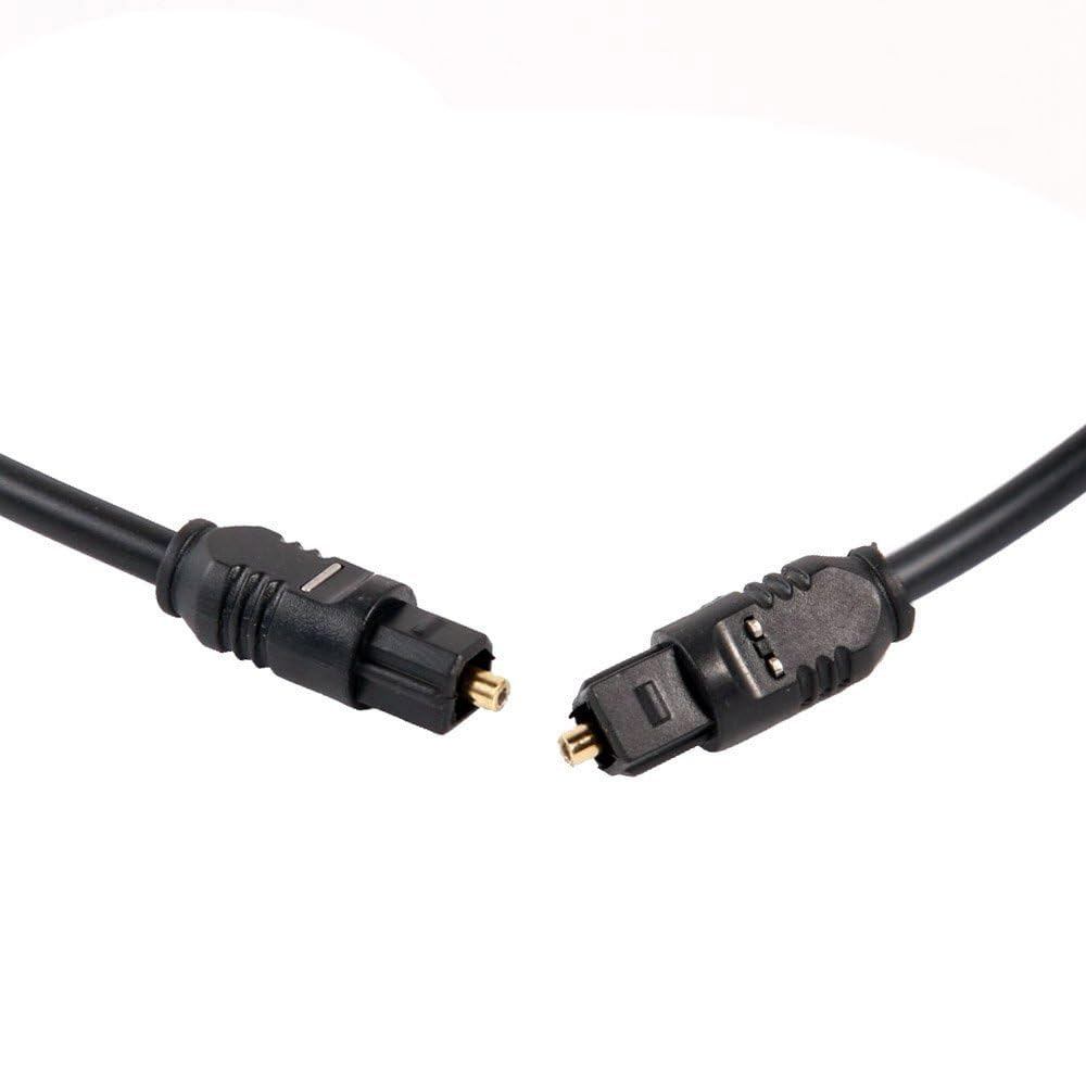 Conwork 2-Pack 3ft Fiber Optic TOSLink สายสัญญาณเสียงดิจิตอลชายชายสําหรับชายน้ําหนักเบาและยืดหยุ่นใช
