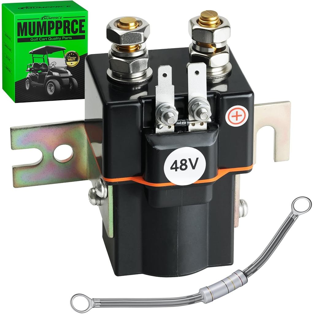 48V Club Car Solenoid พร้อมตัวต้านทาน, 4-Terminal Golf Cart Solenoid Coil สําหรับ Club Car DS 1995-U