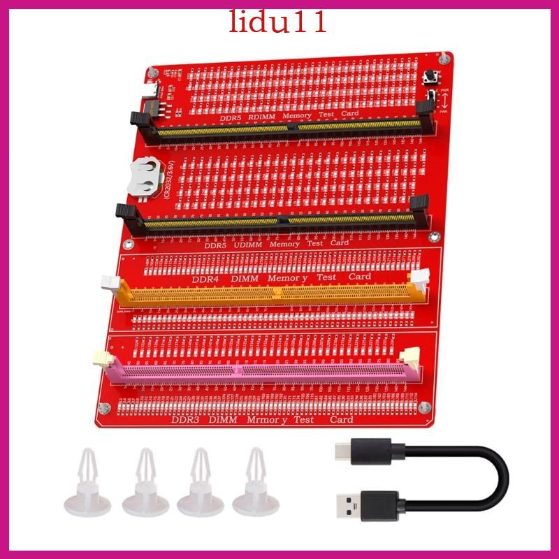 LID PC เดสก์ท็อปเมนบอร์ดบอร์ด DDR3 DDR4 DDR5 RDIMM UDIMM หน่วยความจําสล็อตเครื่องทดสอบการ์ดพร้อมไฟ L