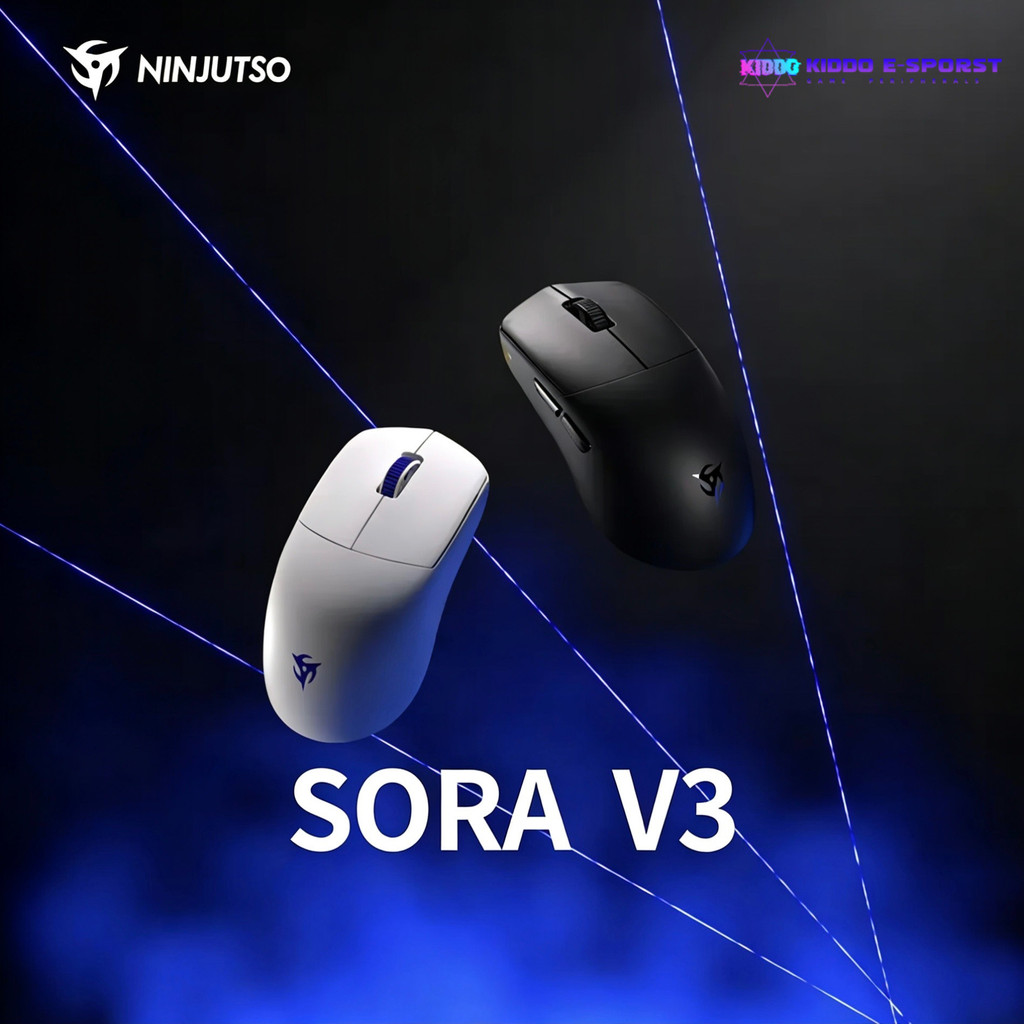 NINJUTSO Sora V3 Wireless Lightweight Gaming FPS Gaming Mouse มาพร้อมเซ็นเซอร์ 8K เป็นมาตรฐาน