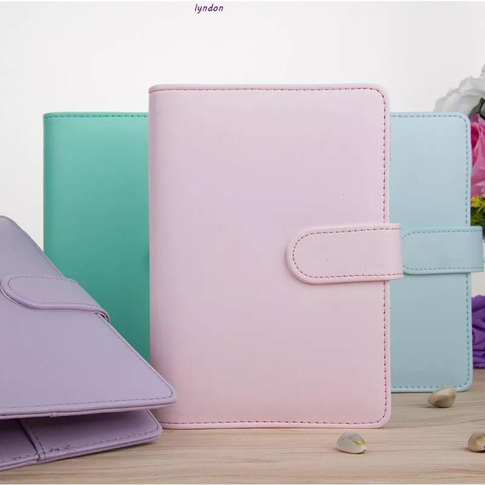 LYNDON Notebook Cover File Folder หนัง PU|Color Journal Planner Book Ring Binder Notepad Cover