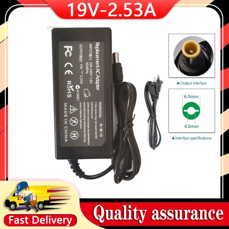 ใหม่ 19V 2.53A 6.5*4.4 มม.อะแดปเตอร์สําหรับ LG DA-48F19 LCAP35 45 LED TV Power Supply