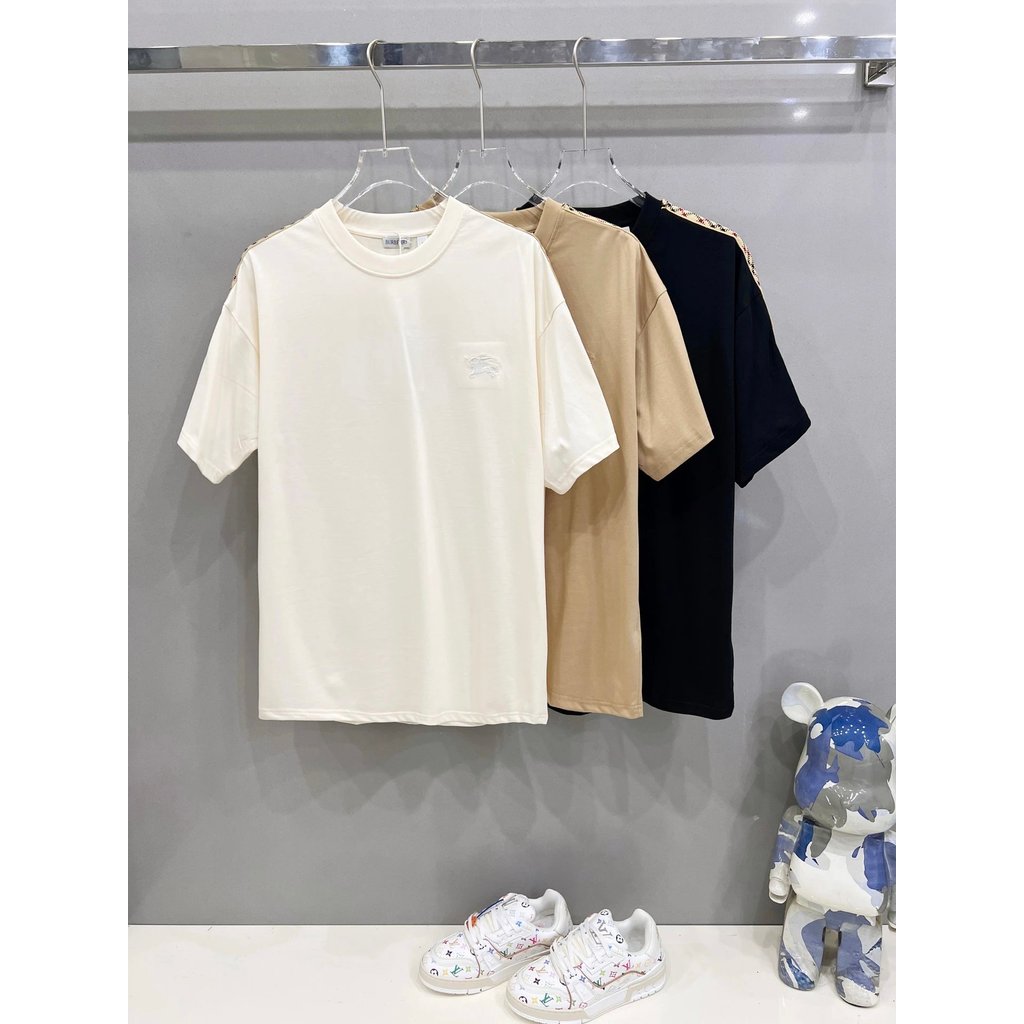 เสื้อเชิ๊ตหญิง แขนสั้น คอปก พิมพ์โลโก้ bbr War Horse ผ้าฝ้ายแท้ ทรงหลวม เหมาะสำหรับใส่งานประจำวัน