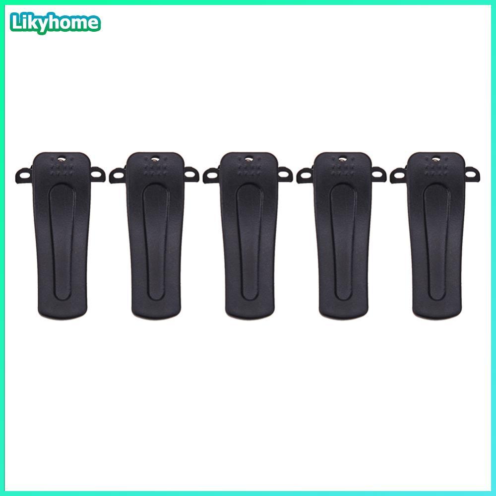 ลิกี้โฮม◐ 5pcs Back Clamp 2-Way วิทยุอุปกรณ์เสริมสําหรับ Baofeng BF-666S BF-777S BF-888S
