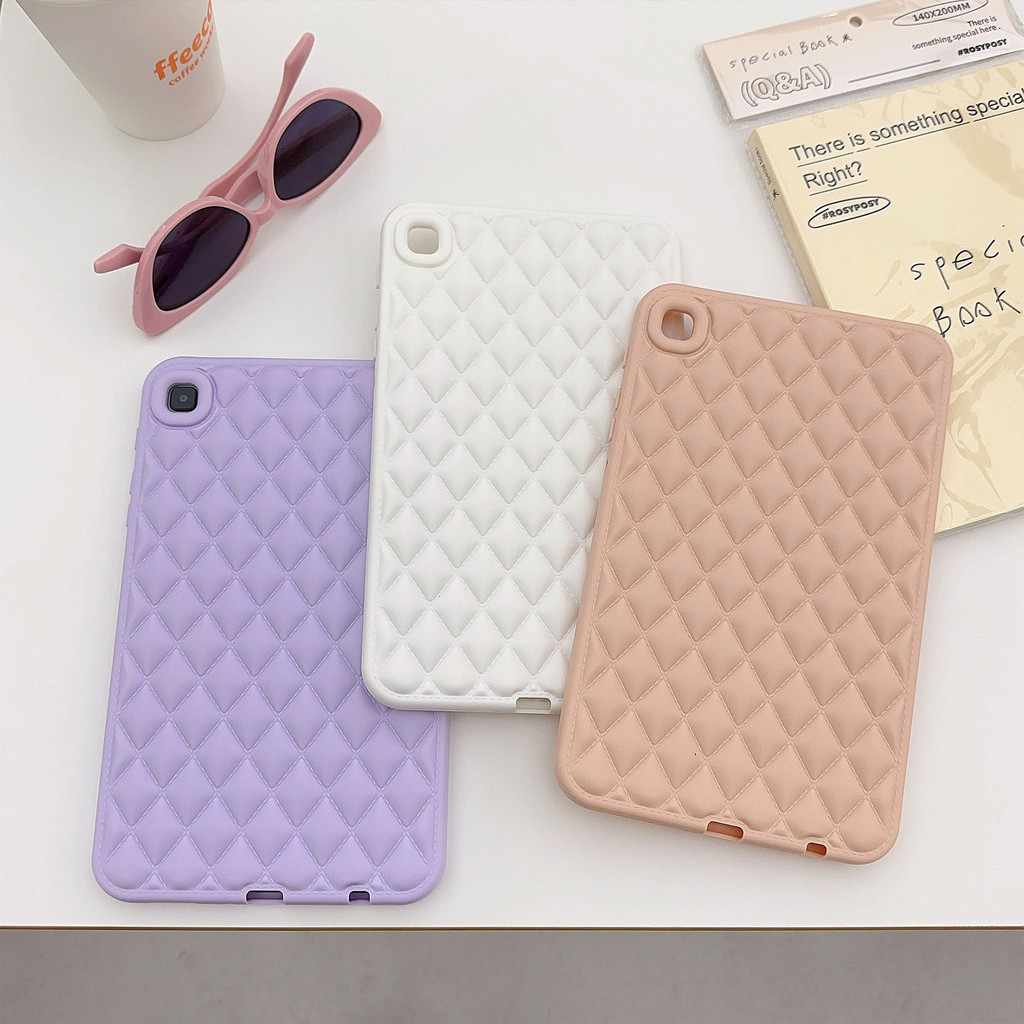 เคส TPU นิ่ม ลายสี่เหลี่ยมขนมเปียกปูน สําหรับ Samsung Galaxy Tab A9 A7 Lite 8.7inch