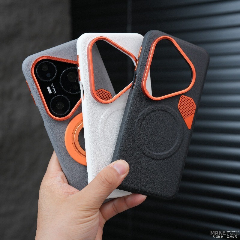 การกระจายความร้อนและBreathableเคสโทรศัพท์สําหรับHUAWEI Pura 90 80 70 Pro + P80 P70 Ultra Nova 14 Ultar/Pro Strongฝาครอบป้องกันแม่เหล็กยืดหยุ่นกันกระแทกกันชนกรณี