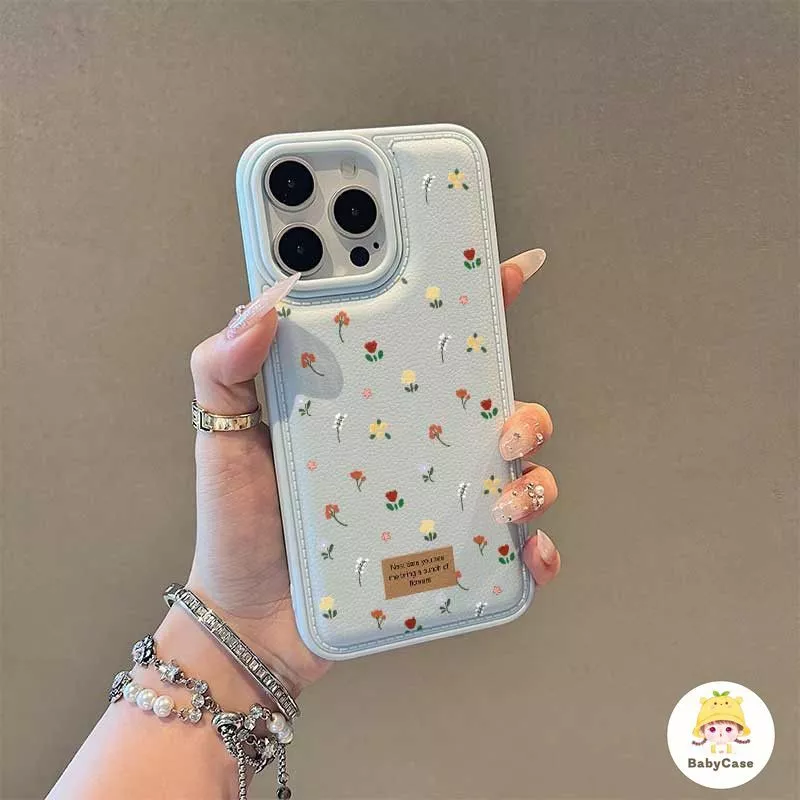 เคสไอโฟน17 เหมาะสำหรับ IPhone 17 15 14 13 12 11 16 Pro Max X XR XS MAX 15 Plus วัสดุดอกไม้สีทึบที่เหนือกว่าและป้องกันการ thumbnail 5