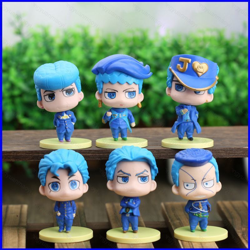 ZY1 6 ชิ้น JoJos Bizarre Adventure: เพชรแตก Josuke Higashikata Action Figure เครื่องประดับ YZ1