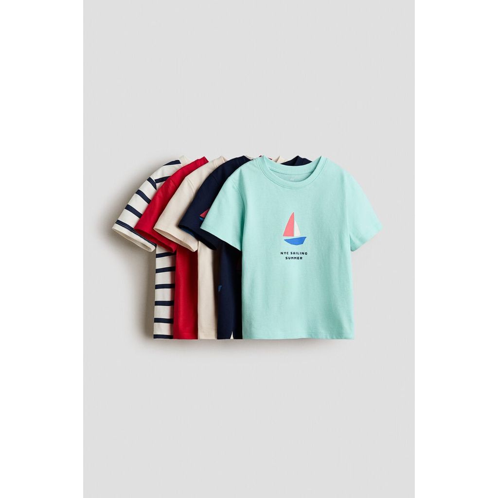 H&M(เอชแอนด์เอ็ม) ชุดเสื้อยืด jersey 5 ตัว เด็กผู้ชาย 1134868_18
