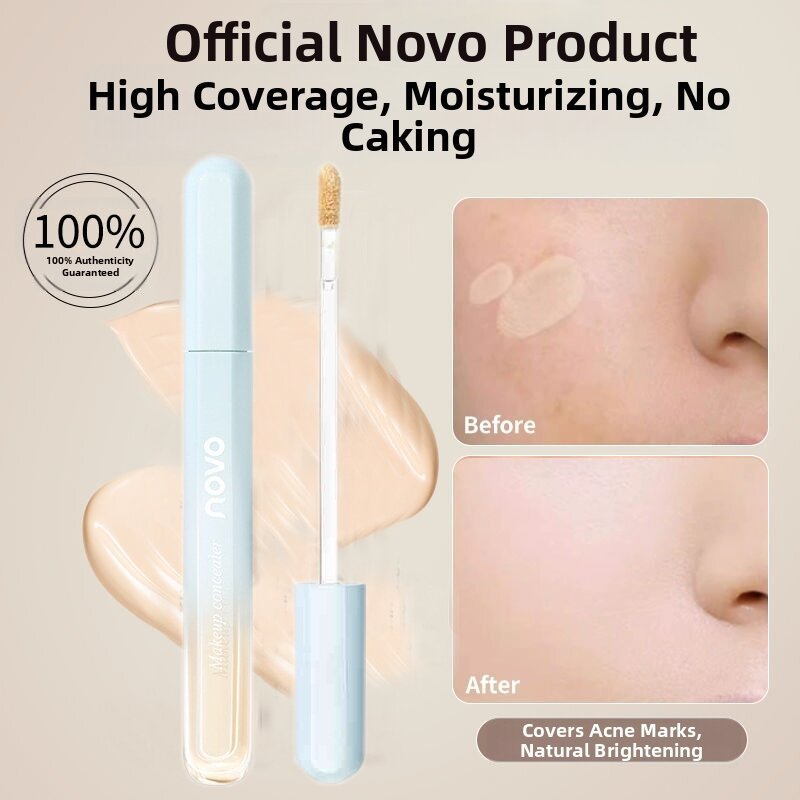 NOVO ใหม่ครีมคอนซีลเลอร์ให้ความชุ่มชื้นสําหรับความหมองคล้ํารูขุมขนริ้วติดทนนานธรรมชาติมองหน้าแต่งหน้