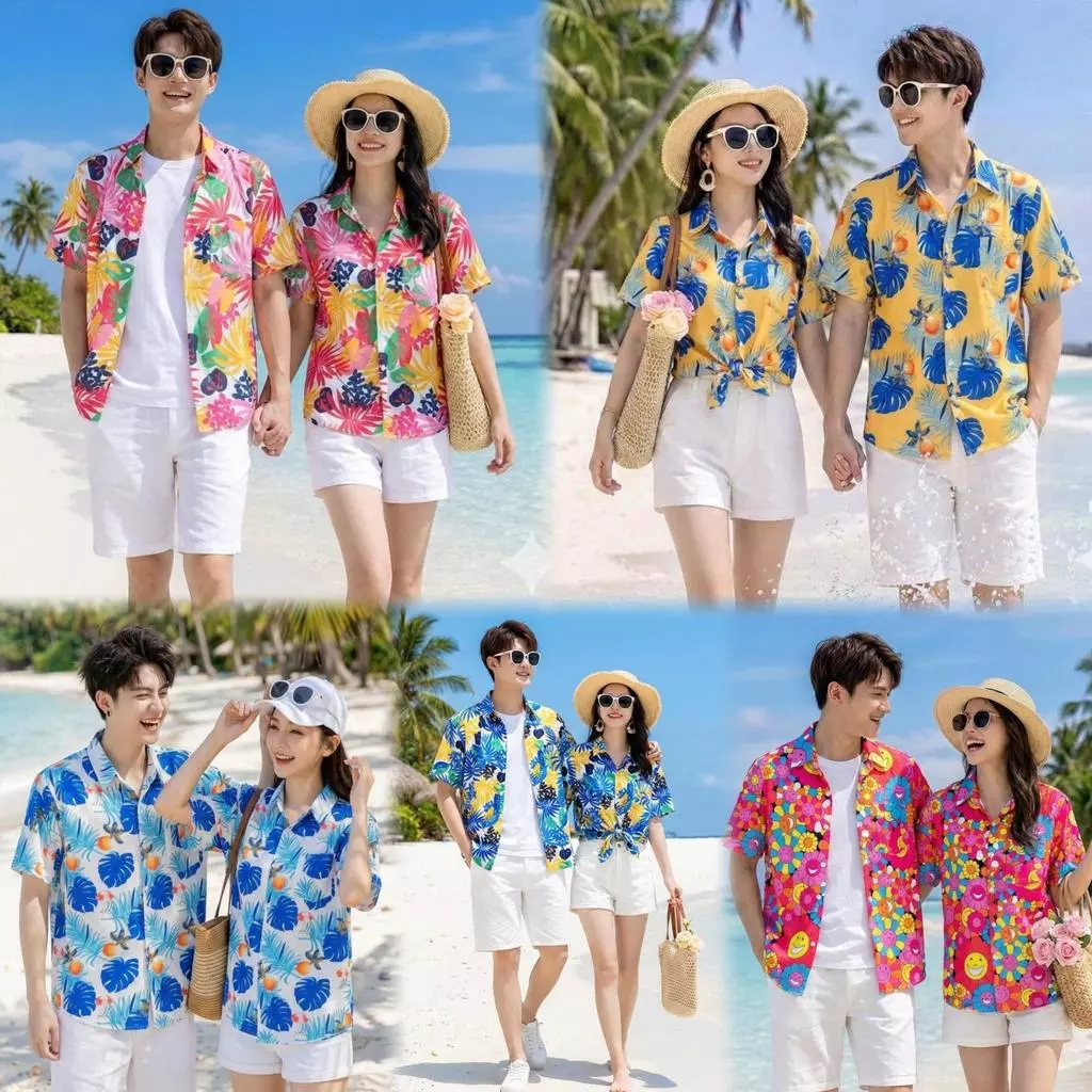 รวมเสื้อฮาวาย ต้อนรับซัมเมอร์ ผ้าโพลีพรีเมี่ยม ลายคมชัด ใส่สบาย