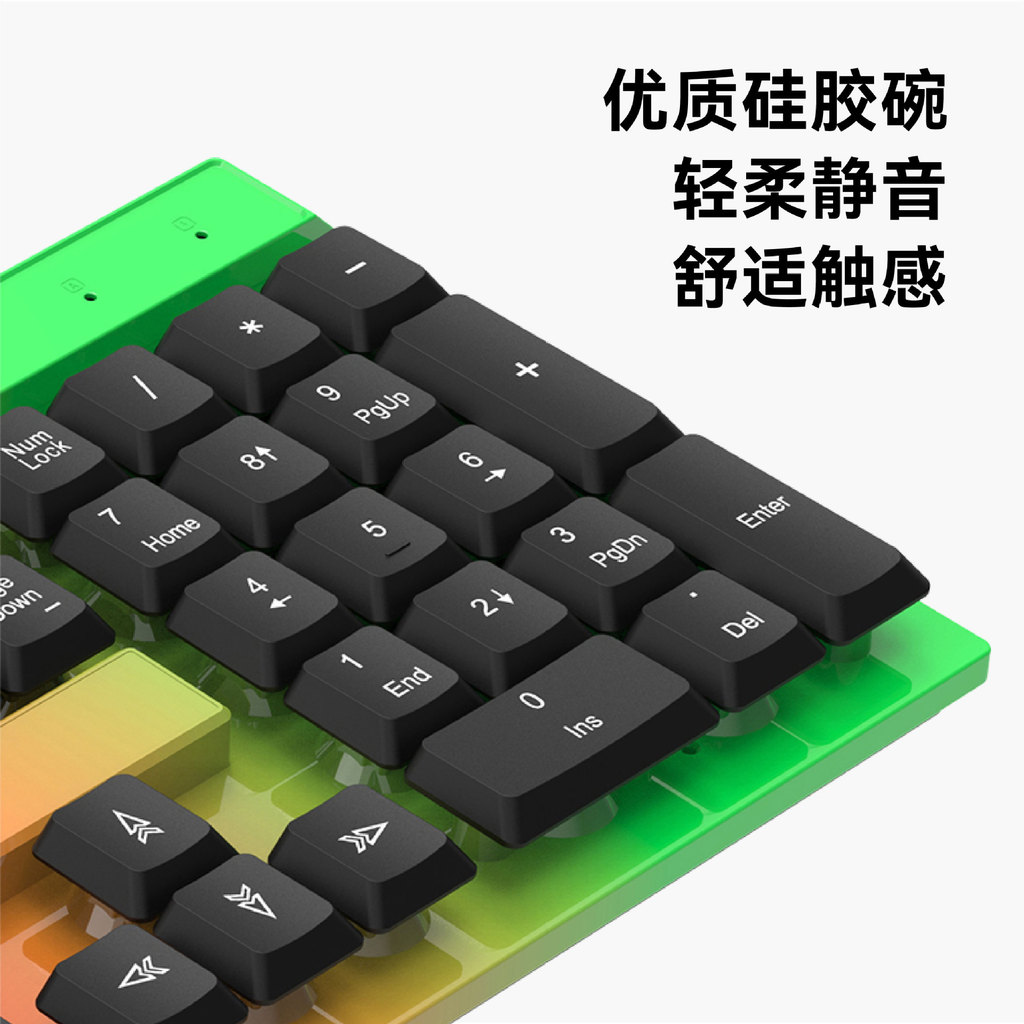 工厂直销超薄薄膜键盘USB有线静音商务办公家用笔记本台式K801