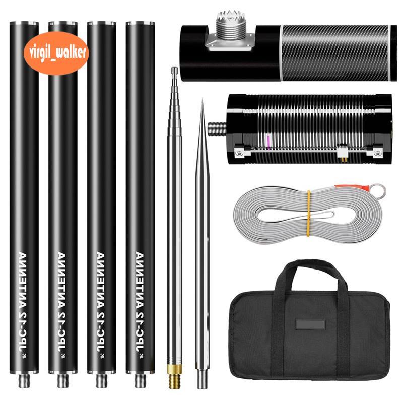 -12 เสาอากาศ HF สําหรับวิทยุ Ham 7MHz-50MHz เสาอากาศแนวตั้งแบบ All Band พร้อมตัวควบคุมสไลด์ 40 M-6 M