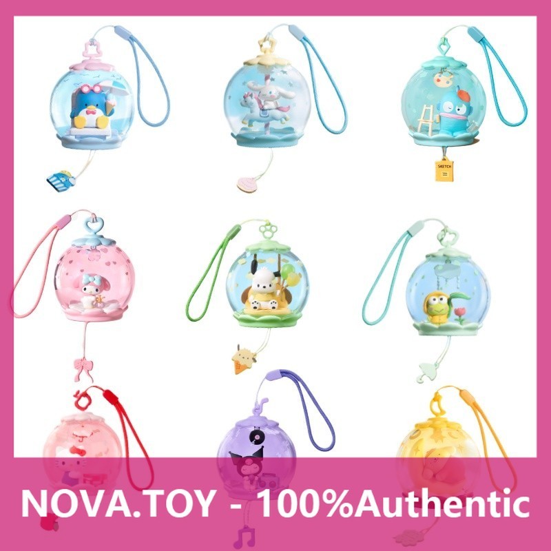 P POPMART Sanrio Family Sweet Dream Bubble House Series ฉากรูปจี้กล่องปริศนา