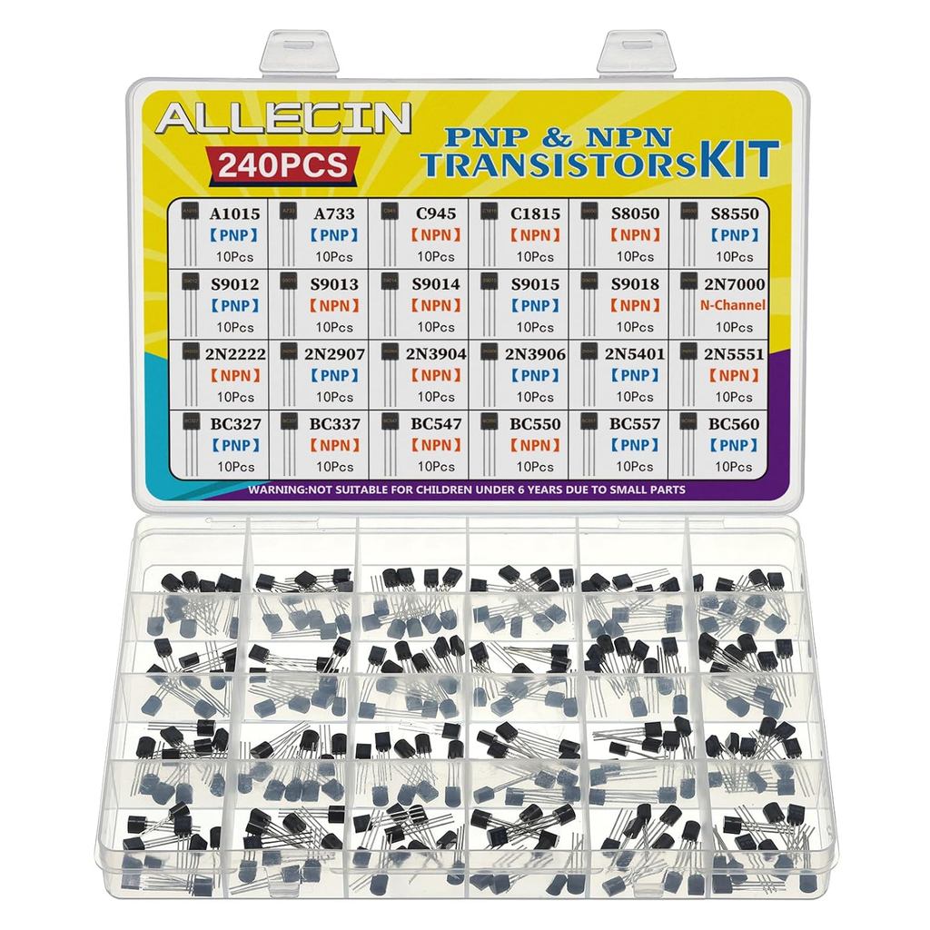 24 ค่า BJT ทรานซิสเตอร์ชุด A1015 A733 C945 C1815 S8050 S8550 S9012 S9013 S9014 S9015 S9018 2N7000 2N