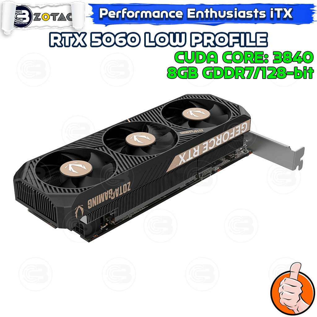 [CoolBlasterThai] ZOTAC GAMING GeForce RTX 5060 8GB GDDR7 Low Profile (3Y)