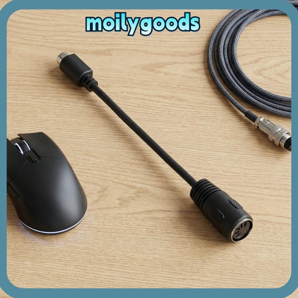 MOILYHD DIN 5 Pin Female to MIDI 6 Pin Male, 15 ซม./5.9in Transfer Cord Keyboard Transfer Cable, Sta