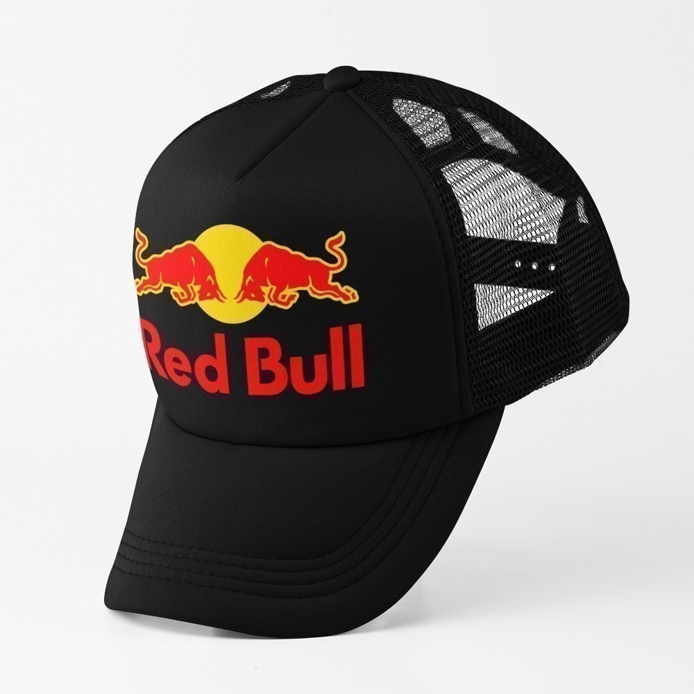 แฟชั่น สีแดง 2026 Bull Racing Trucker Cap Snapback สายรัดปรับได้ Topi