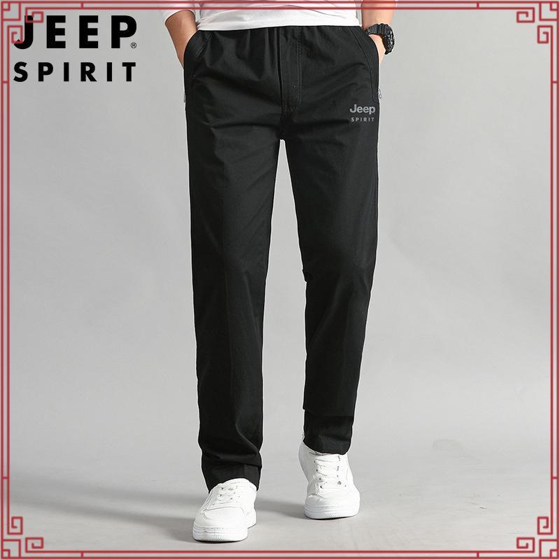 JEEP SPIRIT กางเกงทํางานกีฬาลําลองสําหรับผู้ชายกางเกงหลวมกางเกงขาตรงแฟชั่น