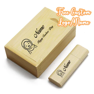 (ฟรีโลโก้ที่กําหนดเอง) USB 2.0 แฟลชไดรฟ์ 64GB ไม้ Pendrive 32GB Mini ไดรฟ์ปากกา 16GB พร้อมกล่อง flashdrive 8GB ของขวัญแต่งงาน flashdrives 4GB เลเซอร์แกะสลัก 128GB Memory stick 128MB