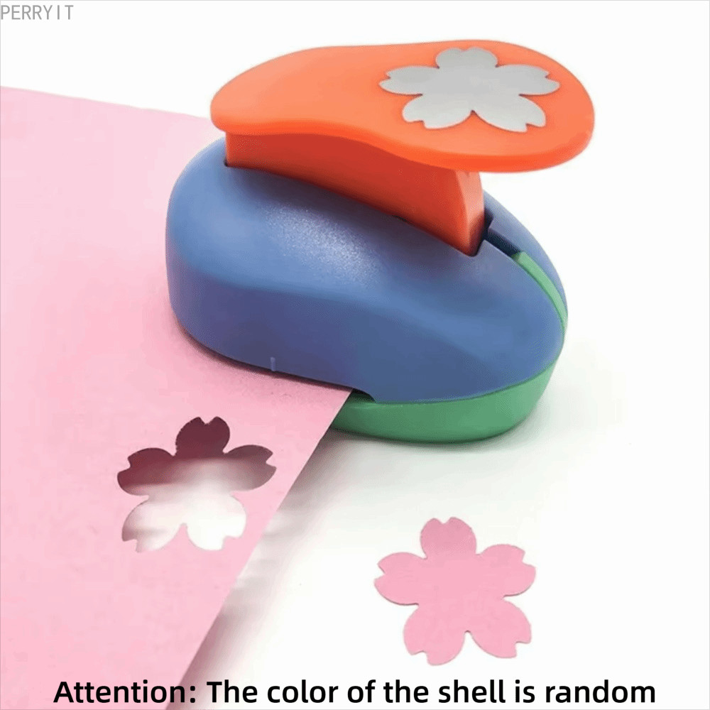 PERRY ดอกไม้ Furador, สีสุ่ม 7*6*4 ซม.DIY กระดาษตัด Punches Maker ประหยัดแรงงานขนาดใหญ่ตัดหัตถกรรม DIY ลายนูน Punches สําหรับการ์ด