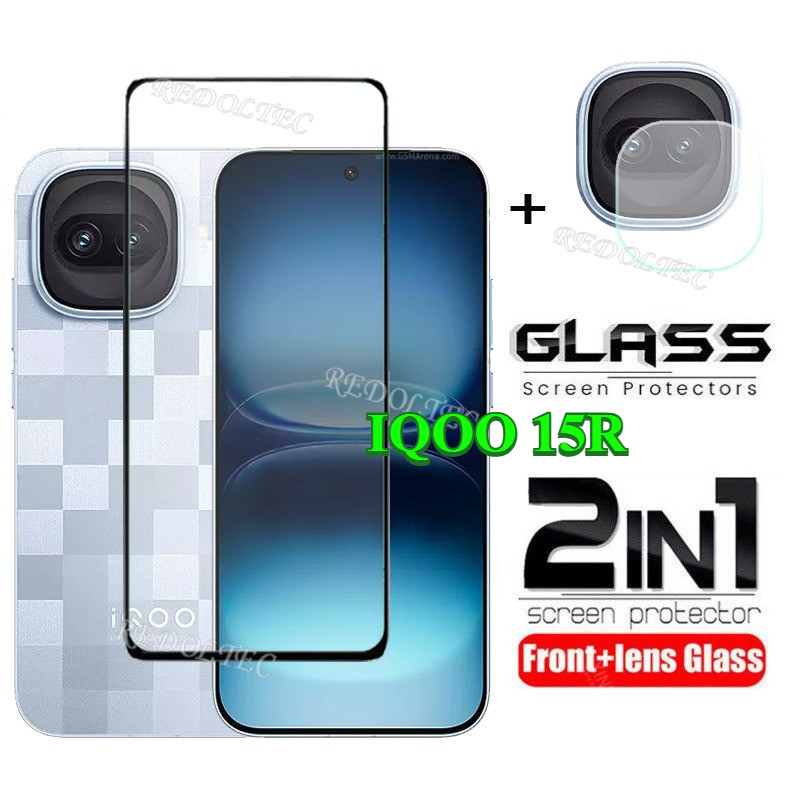 IQOO 15R ฟิล์มกระจกนิรภัย 2 in 1 ป้องกันหน้าจอ + เลนส์กล้อง คลุมเต็มกาวเต็ม