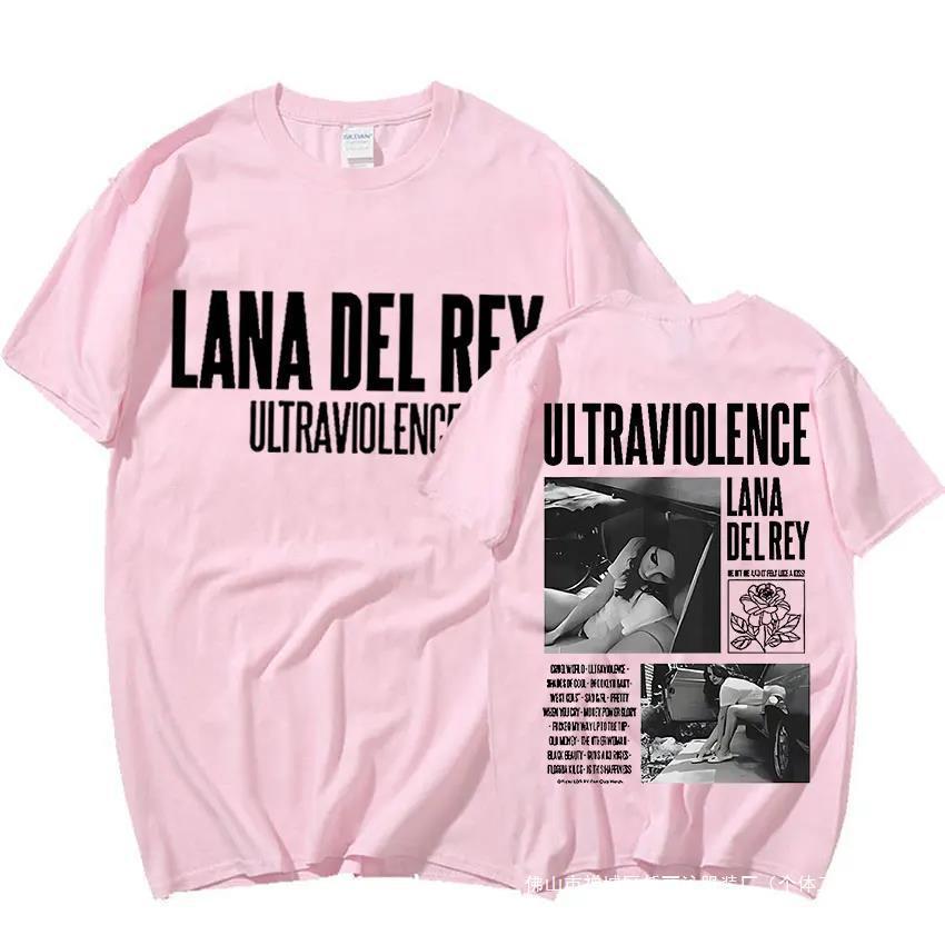 เสื้อยืดพิมพ์ลายอัลบั้ม LANA DEL REY ULTRAVIOLENCE ทำจากผ้าฝ้ายแท้ระบายอากาศ