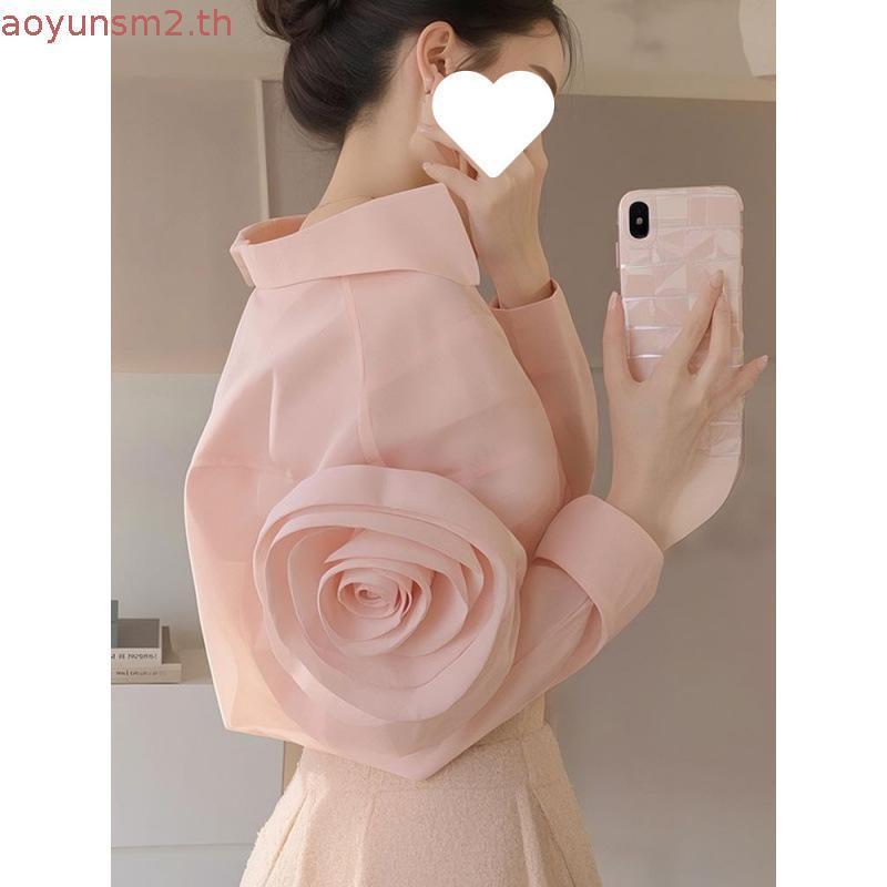 imoveเสื้อลายดอกไม้ 3D สําหรับผู้หญิงสไตล์เกาหลี