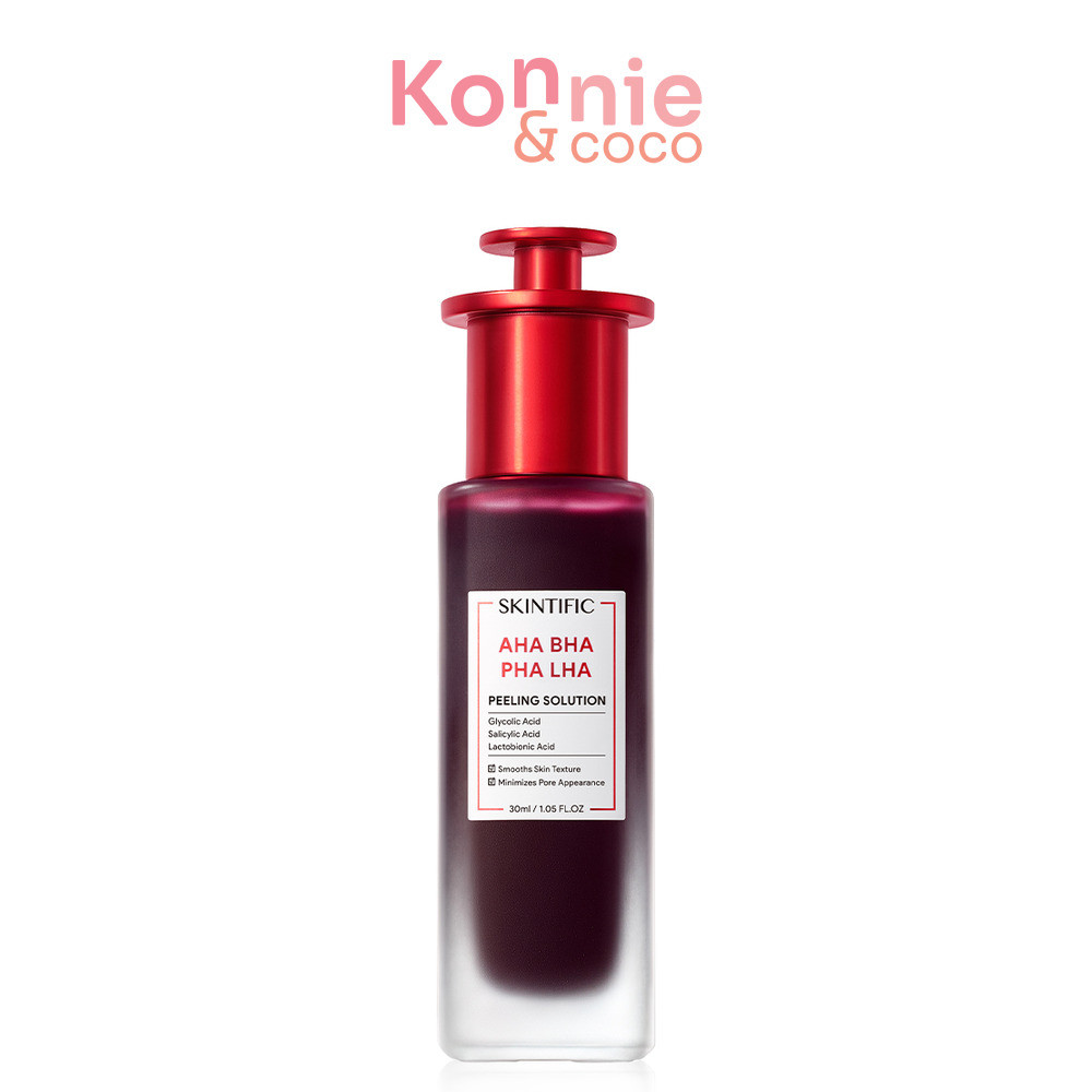 SKINTIFIC  AHA BHA PHA LHA Peeling Solution 30ml สคินทิฟฟิค เซรั่มบำรุงผิวหน้า.