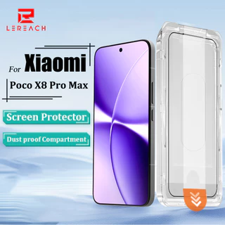 Lereach กระจกนิรภัยสําหรับ Poco X8 Pro Max X8 Pro ป้องกันหน้าจอกันฝุ่นช่องหนึ่งวินาทีพันธะฟิล์มกระจกนิรภัย