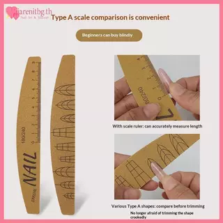 RENBG 5 ชิ้นชุดตะไบเล็บขนาดเล็บสองด้าน 80-240 Grit เล็บแฟ้มบดบัฟเฟอร์ Buffing เครื่องมือ TH