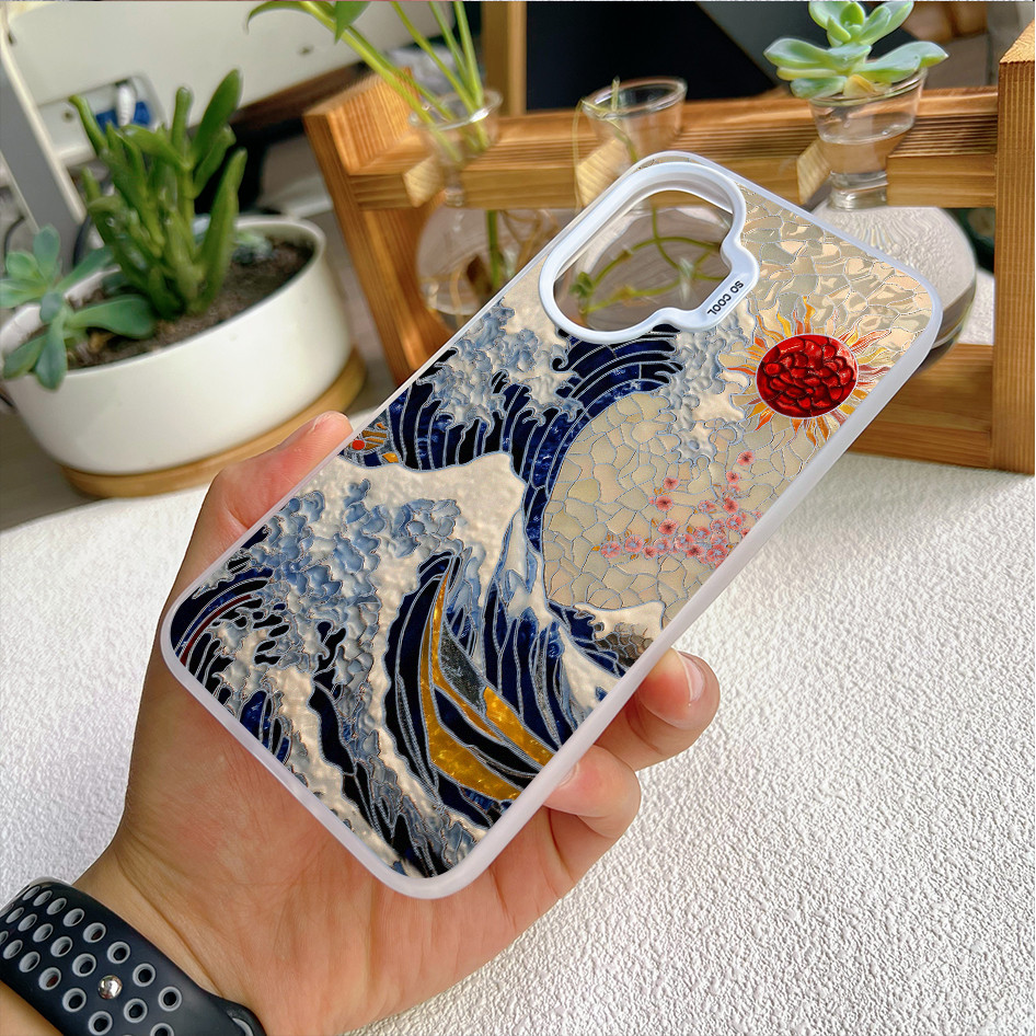 สําหรับ POCO X7 X6 X5 F8 Ultra F8 Pro F7 F6 Pro F5 Great Wave off Kanagawa (Ukiyo-e)o Matte Hard เคส