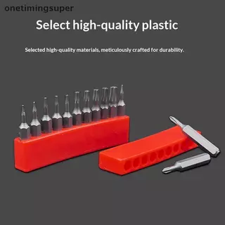 Onetimingsuper กล่องที่ใส่ดอกไขควง Hex Shank 1/4 ", ที่เก็บพลาสติก 4-32 หลุม OTP