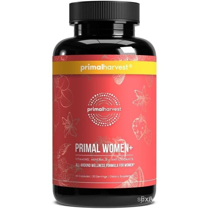 Primal Harvest Women+, Womans Multivitamin Vitamin A, Vitamin C, Vitamin D and E, Vitamin B12, B6, B