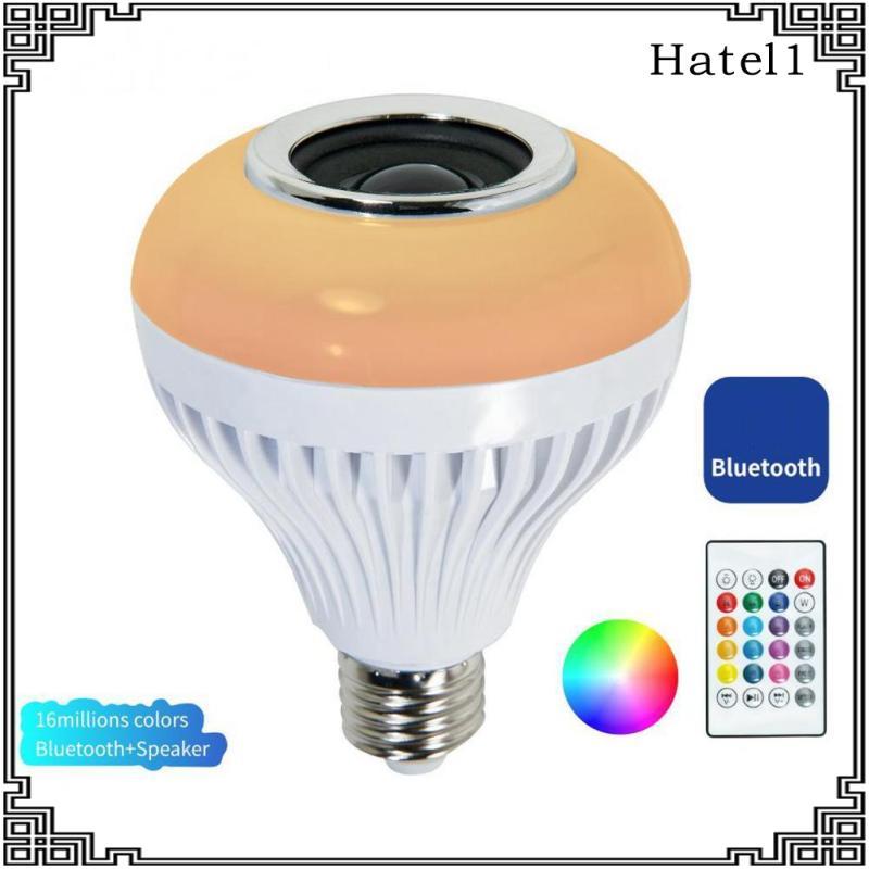 [Hatel] 5-7W LED RGB Speaker Bulb Light Dimmable Music Lamp Night 0V พร้อมรีโมทคอนโทรล, E27 Screw So