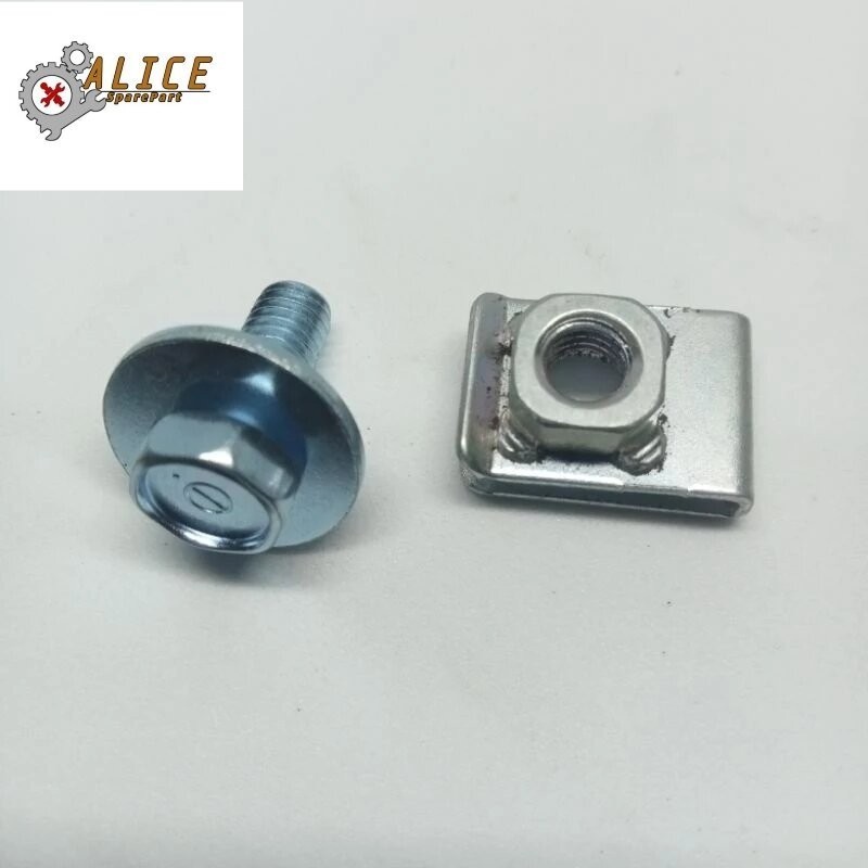 คลิปหนีบ BOLTS และ M6 หนึ่งชุดสําหรับอุปกรณ์มอเตอร์ไซค์และรถยนต์หมายเลขจาน