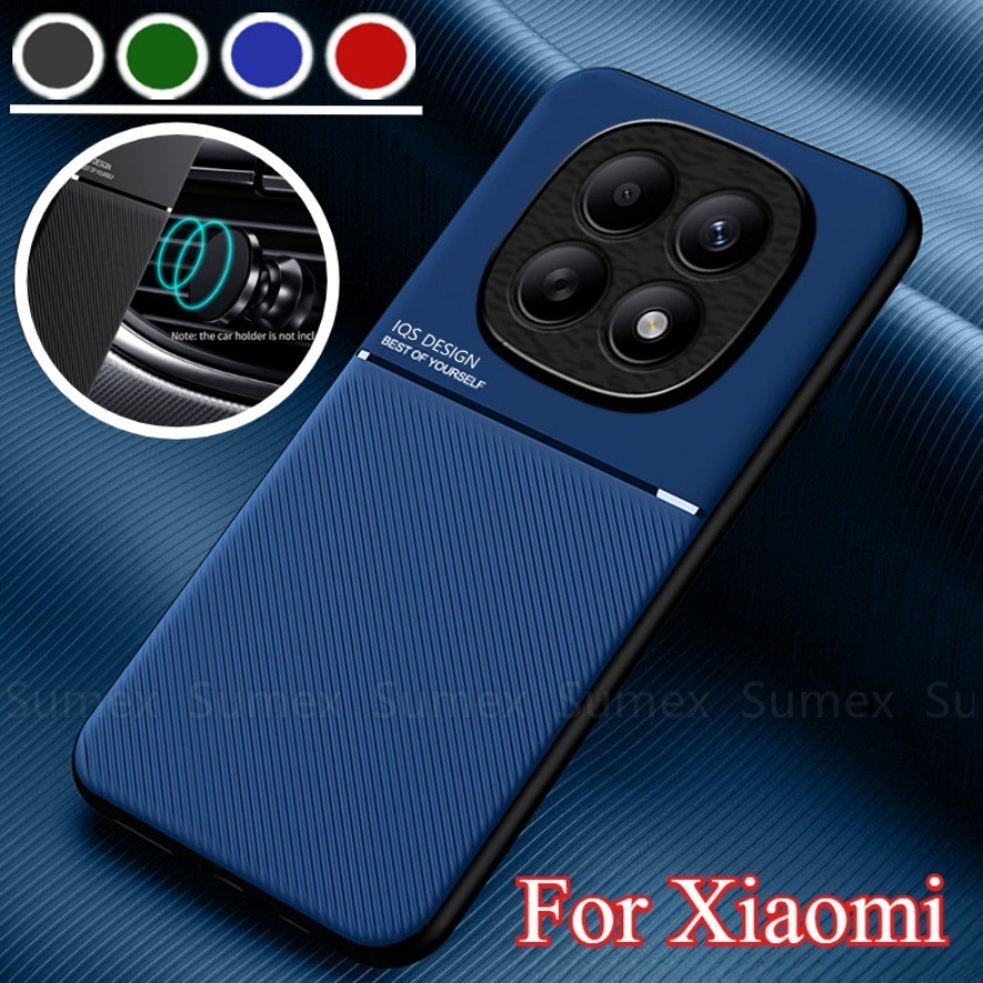 เคสโทรศัพท์สําหรับRedmi Note15 Note 15 Pro Plus 5G 4G Matte StripeหนังปลอกซิลิโคนTPUนุ่มกันกระแทกรถเรียบง่ายที่วางแม่เหล็กรองรับฝาหลังXiaomi Redmyไม่15Pro + – โปรปัง