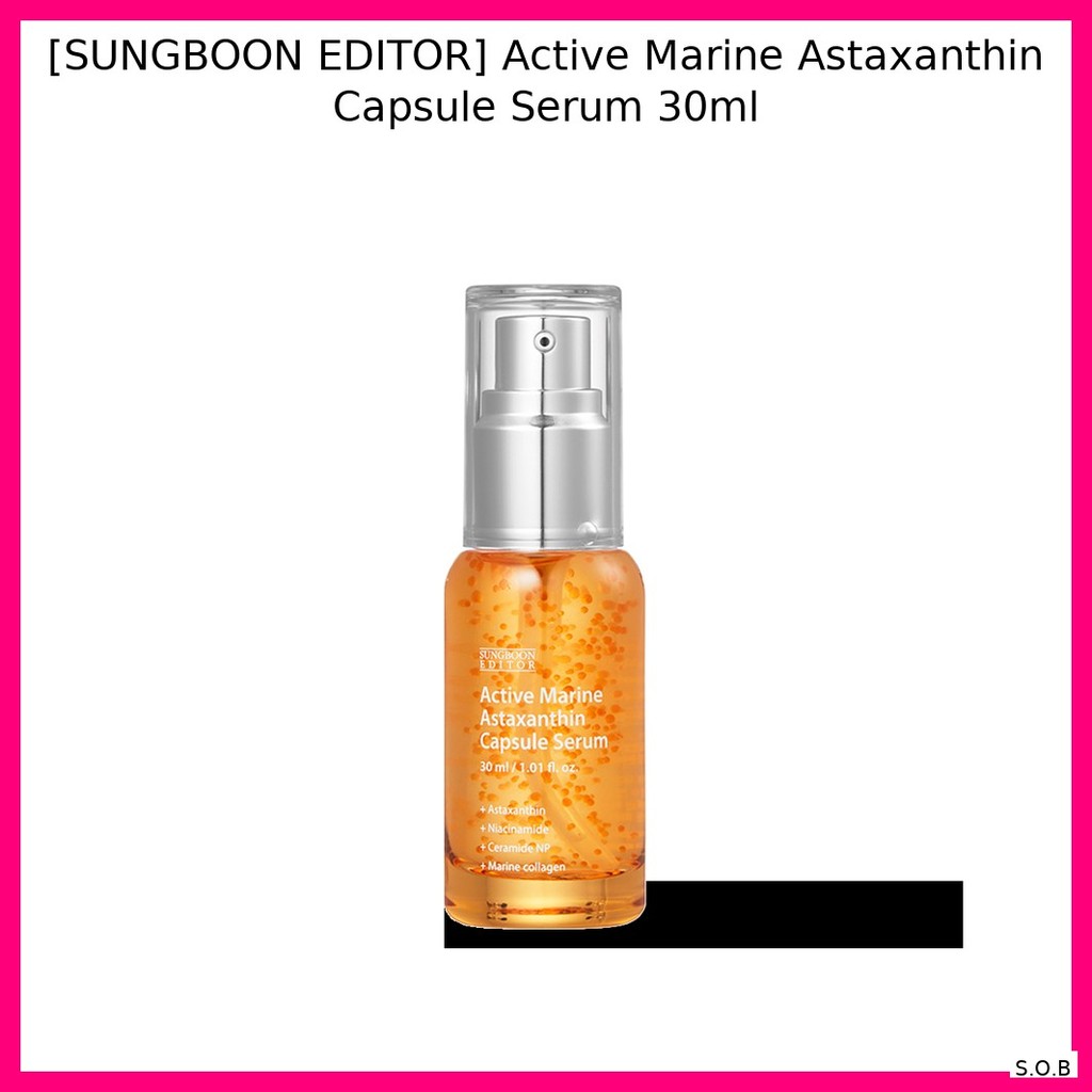 [SUNGBOON EDATOR] Active Marine Astaxanthin Capsule Serum 30ml / สารต้านอนุมูลอิสระ Youthfu by SOB