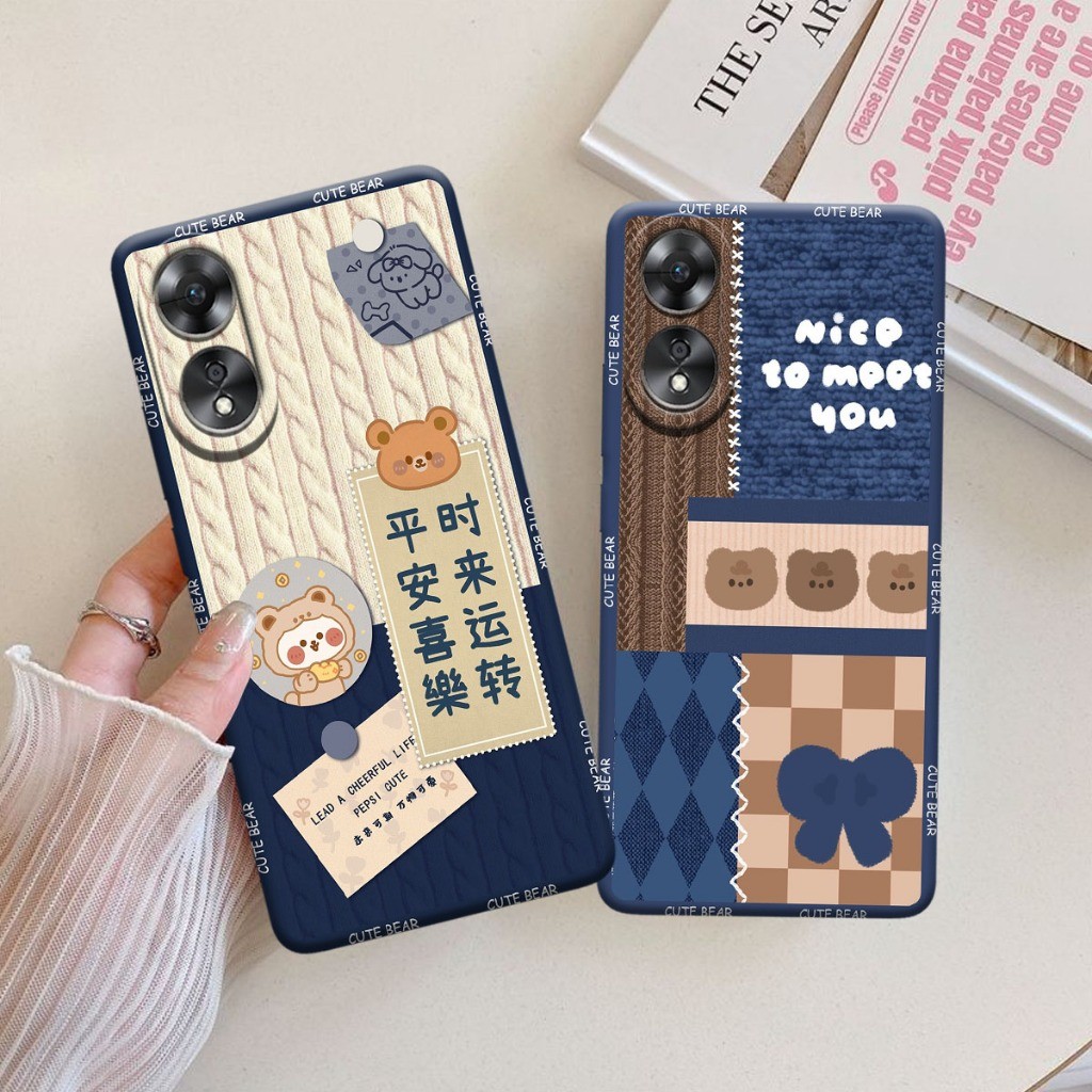 (SCN38) Softcase HP เข้ากันได้กับ Oppo A18 A38 A60 A17 A17K A58 4G A78 4G A98 5G Case Pro กล้อง al ป