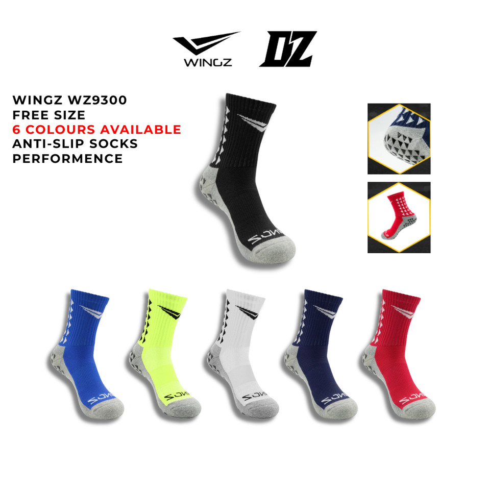 Kaus Bola Kaki Anti Slip Mid Cut WingzSport Sports Grip Socks