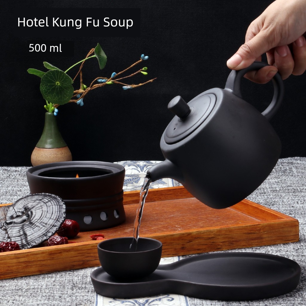 Tea pot กาน้ำชา โรงแรมบนโต๊ะอาหาร Yipin Kung Fu หม้อซุป 500ml Club ร้านน้ําชา Baofang Zisha กาน้ําชา