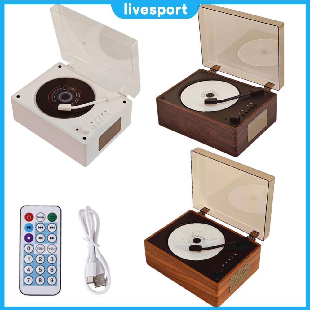 ⚡24ชม.⚡ เครื่องเล่น CD แบบพกพารีโมทคอนโทรลแบบชาร์จไฟได้เครื่องเล่นเพลงบ้านบลูทูธเข้ากันได้กับ 5.0 รองรับ CD BT USB 3.5 มม.AUX CD เครื่องเล่นเพลงตกแต่งบ้าน